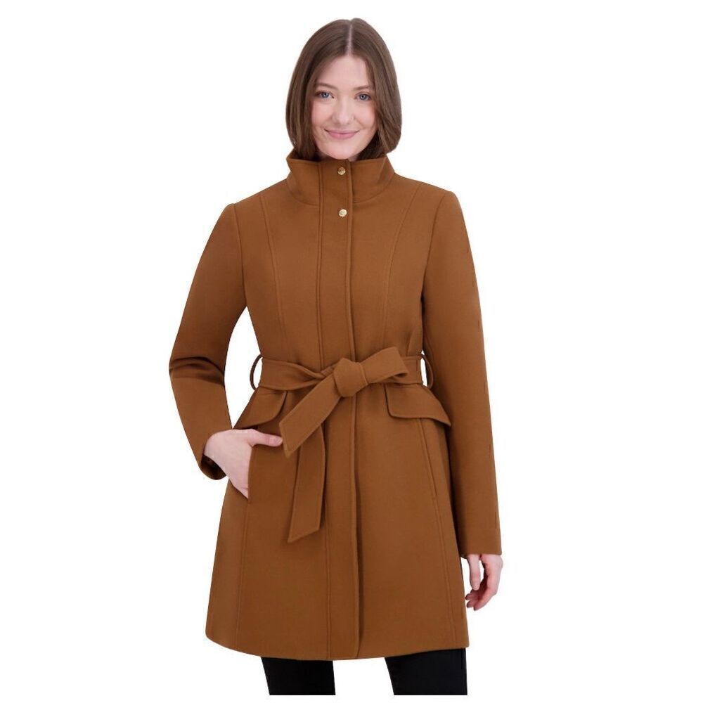 Halitech Belted Faux Wool Coat
